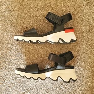 Sorel Kinetic Leather Wedge Sport Sandals